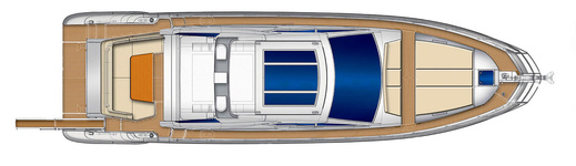 Схема палубы AZIMUT 55S